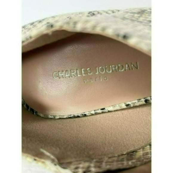 Charles Jourdan Retro Beige Paris Valentine Snakeskin Stiletto Boots Size 9 - Picture 5 of 13